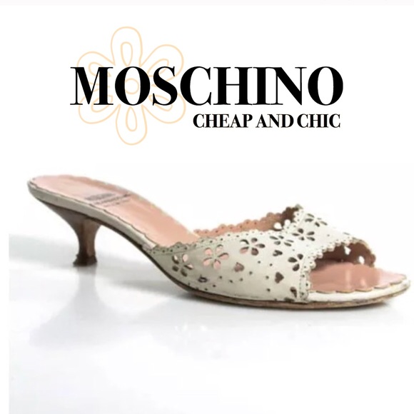 MOSCHINO CHEAP AND CHIC SLIDES/ HEELS SZ 36